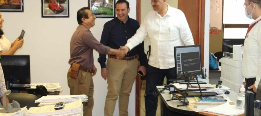 Se reúne Merino con funcionarios de la Secretaría de Gobierno