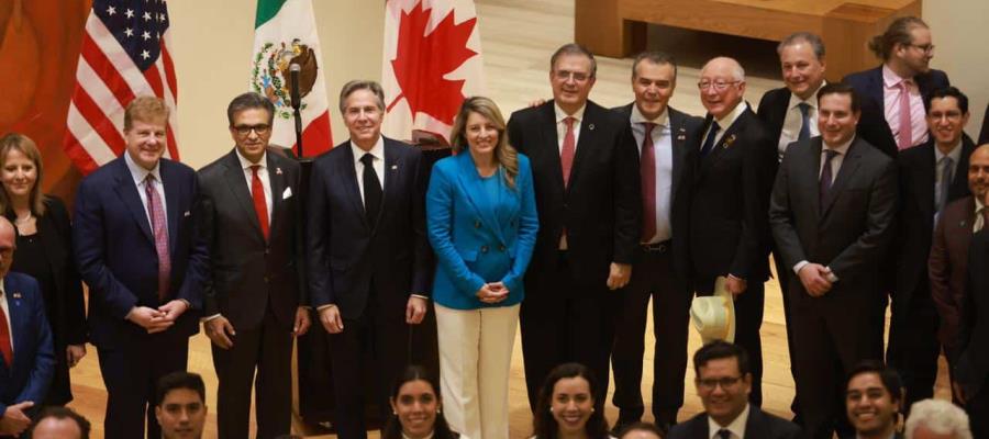 Sostienen encuentro Ebrard, Blinken y Joly con empresarios de México, EE. UU. y Canadá