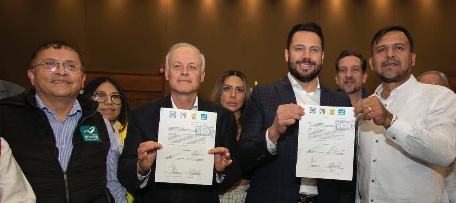 Formalizan PRI, PAN, PRD y Nueva Alianza registro de Va por Edomex