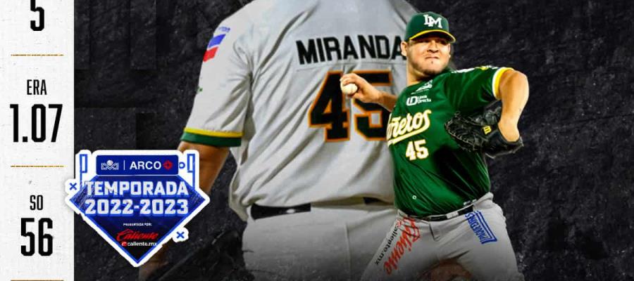 Nombran a Luis Fernando Miranda pitcher del año en Liga Mexicana del Pacífico