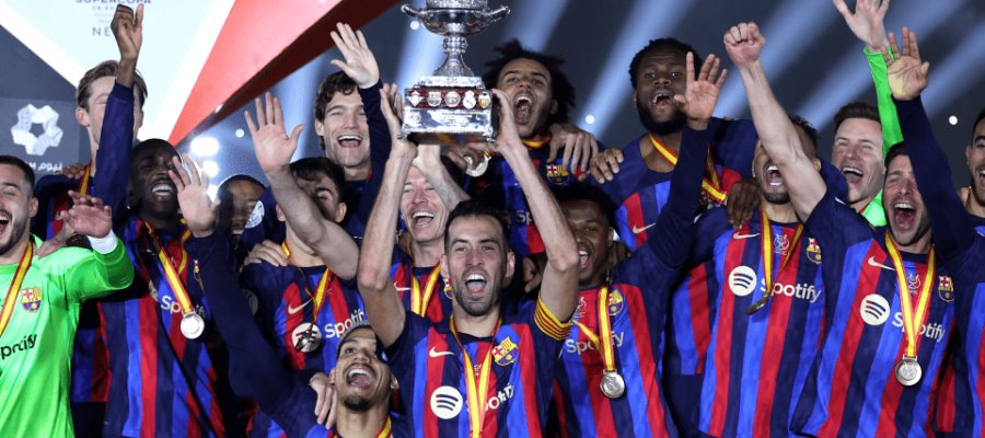 Barcelona se corona campeón de la Supercopa de España, golea 3-1 al Madrid