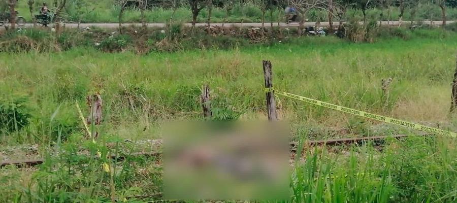 Hallan a hombre sin vida en vías del tren en Huimanguillo