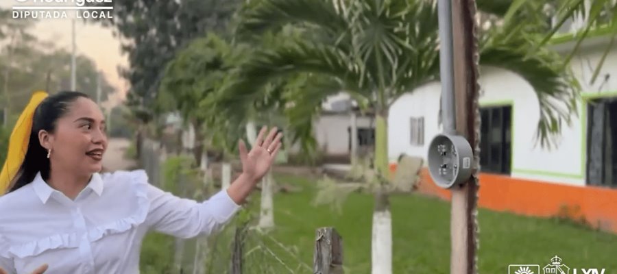 Acusan al Ayuntamiento de Comalcalco de instalar red eléctrica en varitas de coco