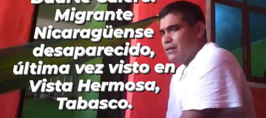 Buscan a Denis, nicaragüense desaparecido en Villahermosa