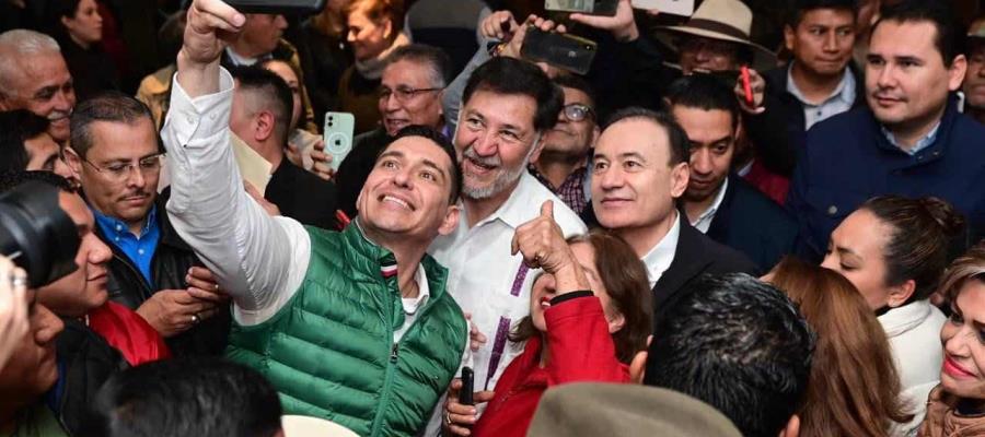 Acompaña Alfonso Durazo a Fernández Noroña en un evento en Sonora