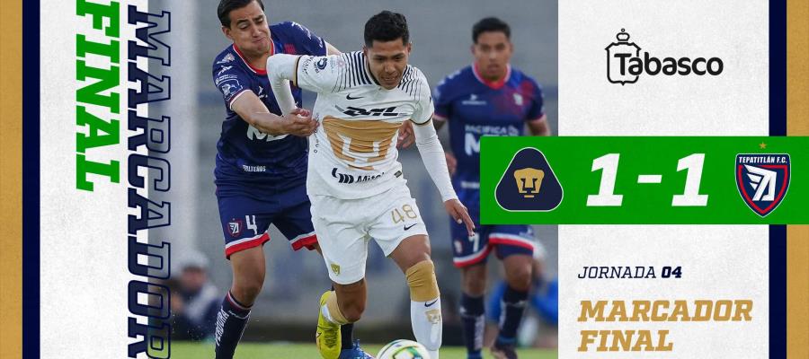 Pumas Tabasco empata con el Tepatitlán a un gol; Chevy Martínez anota el empate Pumas Tabasco empata con el Tepatitlán a un gol; Chevy Martínez anota el empate