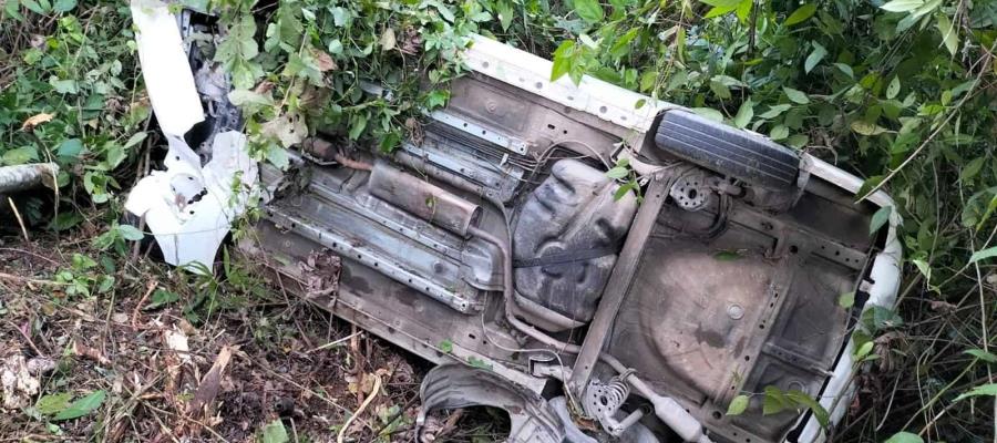 ¡La libran! Se accidentan estudiantes de la Universidad Intercultural y salen ilesos