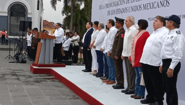 Conmemoran en Tabasco el 106 aniversario de la Constitución Política de 1917 Conmemoran en Tabasco el 106 aniversario de la Constitución Política de 1917