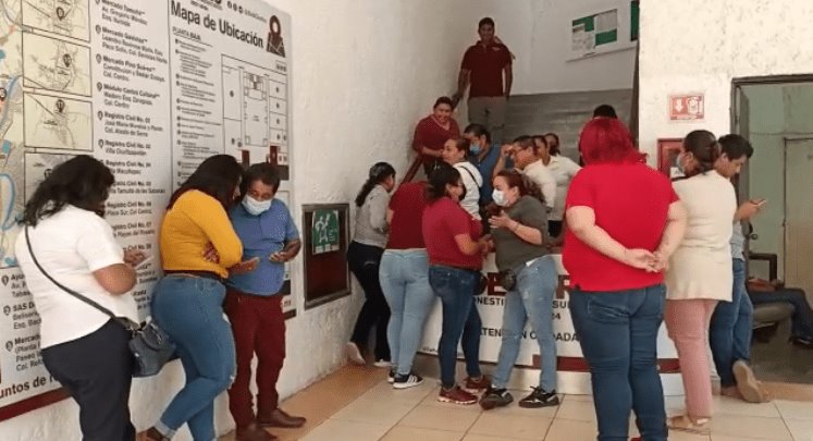 Locatarios del Mercado de Ocuiltzapotlán protestan por administración interna en Ayuntamiento de Centro