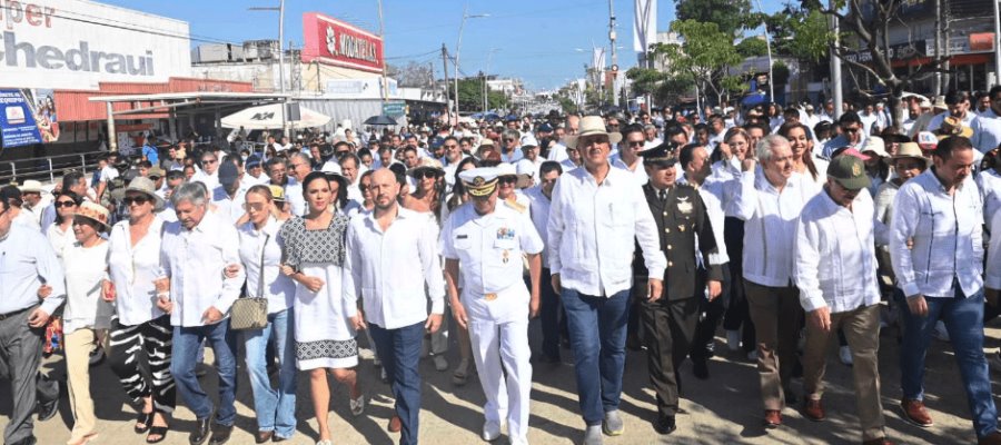 Concentra a cientos Marcha de la Lealtad en Tenosique