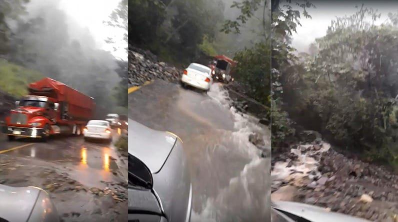 Se registra deslave en la carretera Solosuchiapa-Ixtacomitán de Tuxtla Gutiérrez