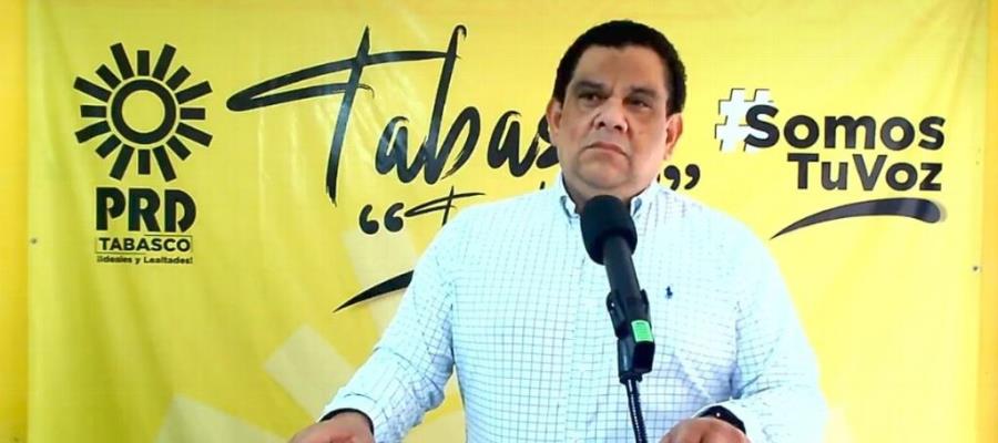 Ojeda agarró un mal camino y está donde no lo quieren: PRD Tabasco  