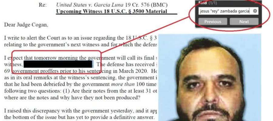 “El Rey” Zambada sería el último testigo del juicio contra García Luna