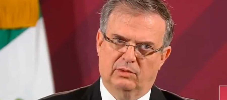 Lanzan “raspado” a Ebrard tras salir de Palacio Nacional