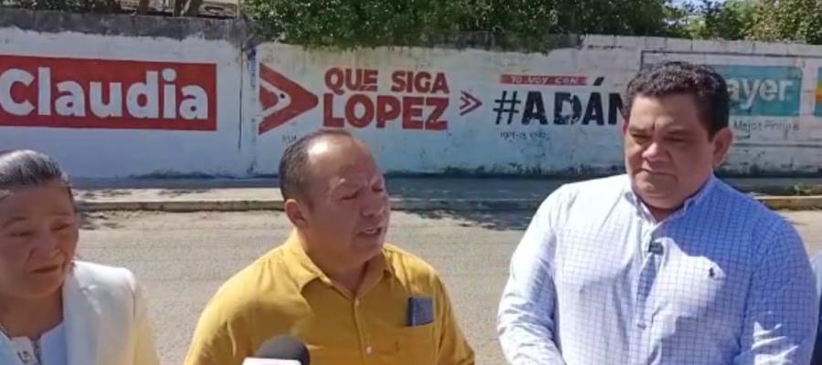 Denuncia PRD propaganda política a favor de Sheinbaum y Adán Augusto en bardas del Cobatab 30