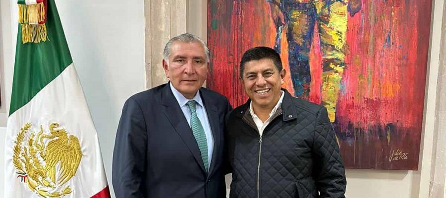 Se reúne Adán Augusto con Salomón Jara tras nombramiento como presidente de la Conago