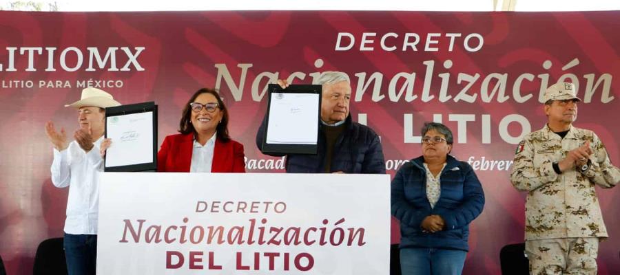 ‘Ni de Rusia, ni de China’: AMLO firma decreto de nacionalización del litio