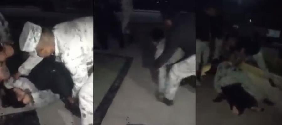 Captan a presuntos elementos de la GN ebrios y peleando dentro de cuartel Captan a presuntos elementos de la GN ebrios y peleando dentro de cuartel