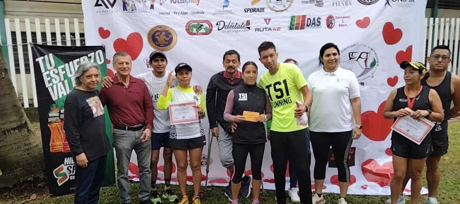 Jaime Muñoz y Lorena Valencia, ganadores de la 6ta carrera del Amor y la Amistad