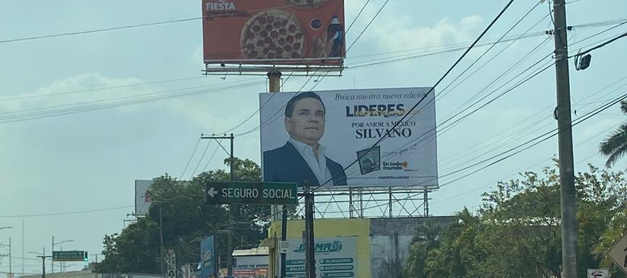 ¡No solo de Sheinbaum y Adán! Aparecen espectaculares a favor de Silvano Aureoles en Tabasco