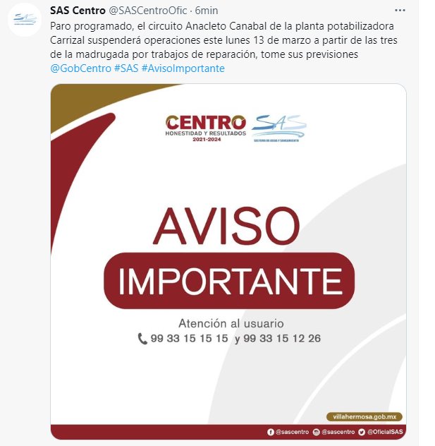 Suspende SAS potabilizadora Carrizal por trabajos de reparación