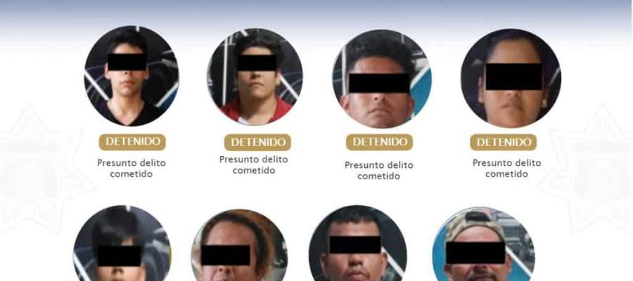 40 detenidos y 6 unidades con reporte de robo recuperadas en una semana, reporta SSPC