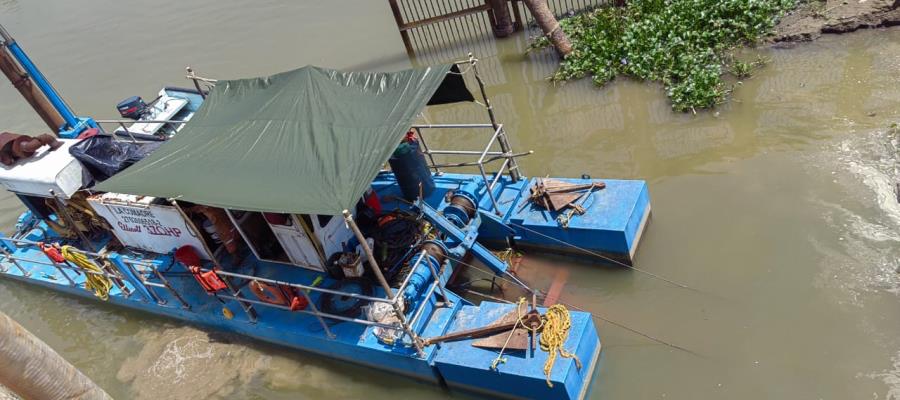 Arranca dragado en zonas de captación de planta Villahermosa