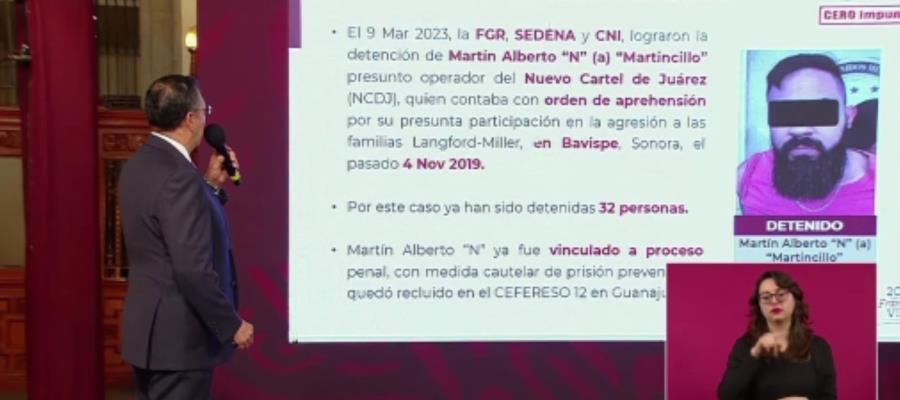 Destacan en informe de seguridad nuevas detenciones por caso LeBaron y Segalmex