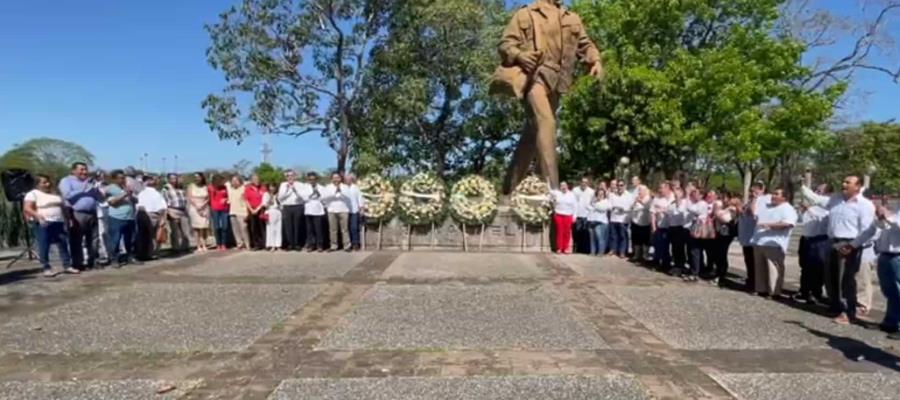 A dejar atrás diferencias y egos, llama PRI Tabasco en aniversario luctuoso de Colosio