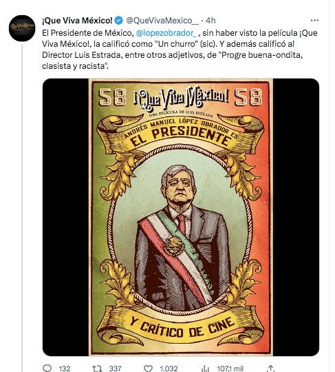 “El que se lleva se aguanta” revira Luis Estrada a AMLO tras calificar como un “churro” la película “¡Que Viva México!”