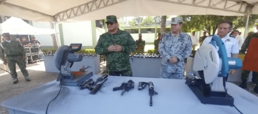 Destruye SEDENA 242 armas donadas por ciudadanos en Tabasco Destruye SEDENA 242 armas donadas por ciudadanos en Tabasco
