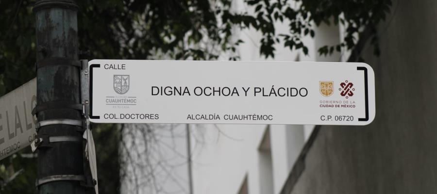 Inauguran calle Digna Ochoa en CDMX para cumplir sentencia de la CIDH