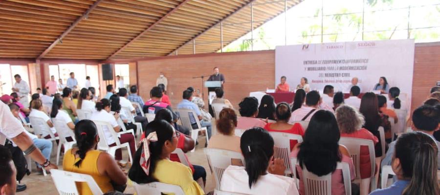 Segotab moderniza Oficialías del registro Civil de Nacajuca con nuevos equipos