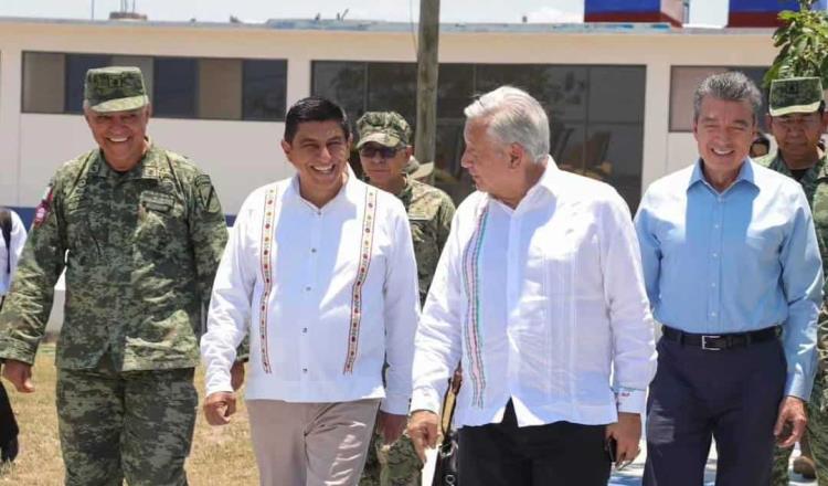 Supervisa AMLO obras del Corredor Interoceánico del Istmo de Tehuantepec en Oaxaca 