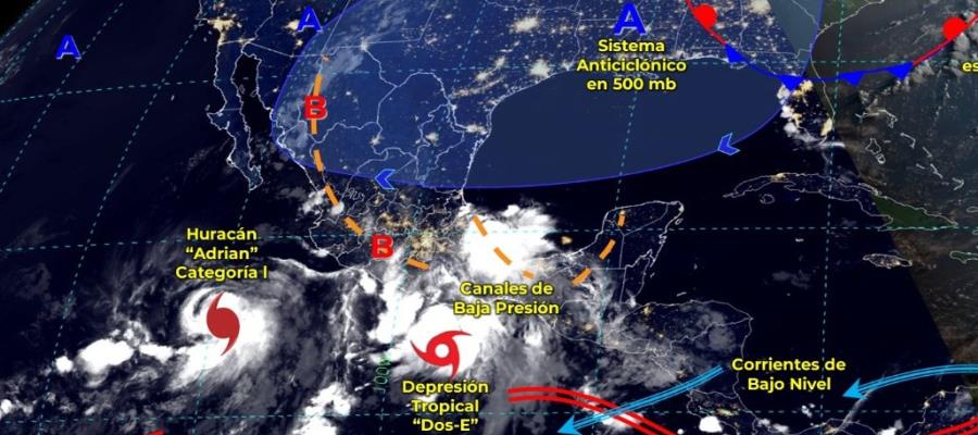 Se forma ciclón tropical “Dos E” frente a costas de Oaxaca