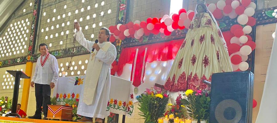Obispo la Diócesis Tarahumara inaugura “Fiesta patronal de la Virgen de la Asunción” en Cupilco