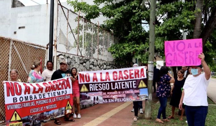 Protestan de nuevo por construcción de gasera en Primero de Mayo; Centro asegura que “no va”