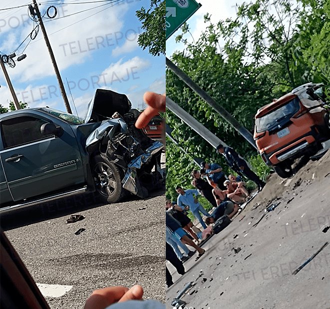 6 canadienses lesionados deja choque en la Cárdenas-Villahermosa