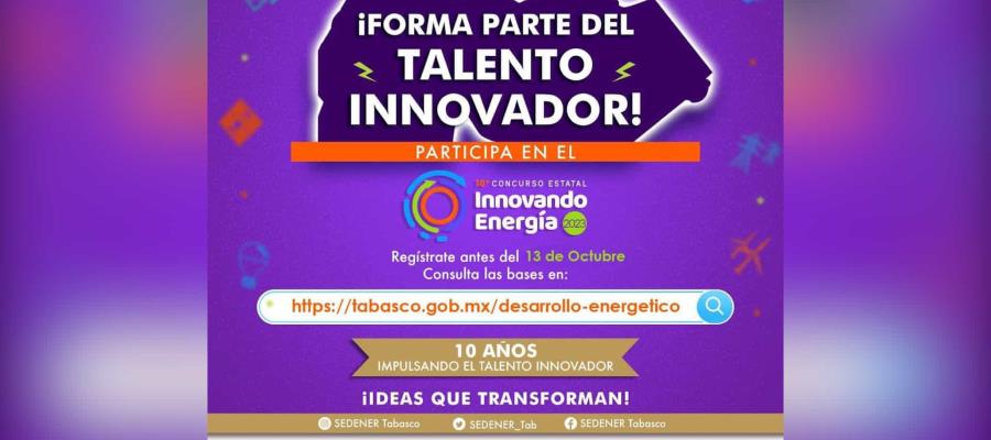 Convoca Sedener al Décimo Concurso Estatal Innovando Energía 2023