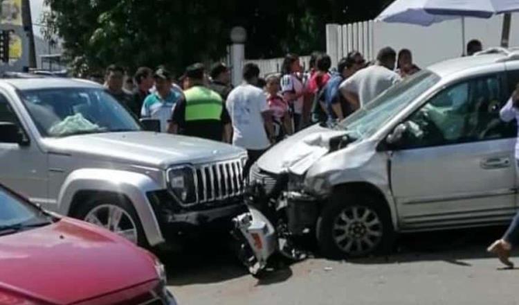 Choque en Europlaza deja 4 menores heridos