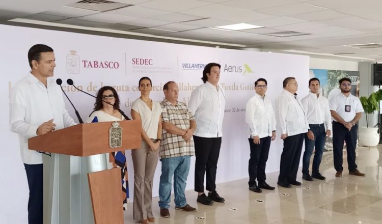 Inauguran nuevo vuelo comercial que conecta a Villahermosa con Tuxtla Gutiérrez