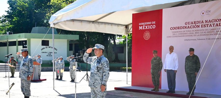 Llega a Tabasco nuevo coordinador de Guardia Nacional