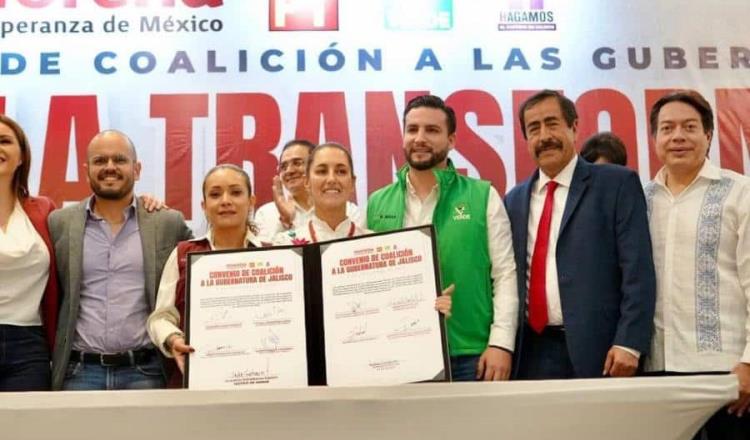 Acuerdan Morena, PT y PVEM ir juntos en elecciones en la CDMX, Jalisco, Tabasco y Yucatán