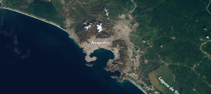 NASA difunde imágenes del antes y después del paso de Otis por Acapulco