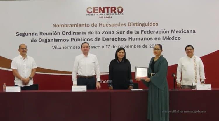 Declara Centro huéspedes distinguidos a presidentes de las CDH de la zona Sur