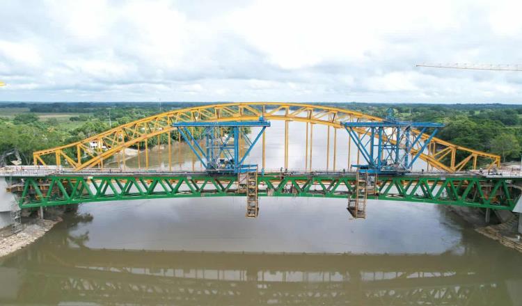 Presume AMLO conclusión del puente de Boca del Cerro por donde pasará Tren Maya