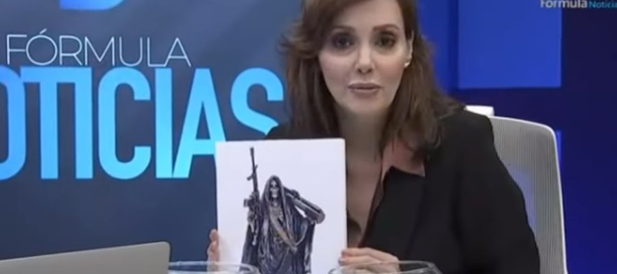 Lilly Téllez llama “narcopresidente” a AMLO y lo relaciona con la Santa Muerte