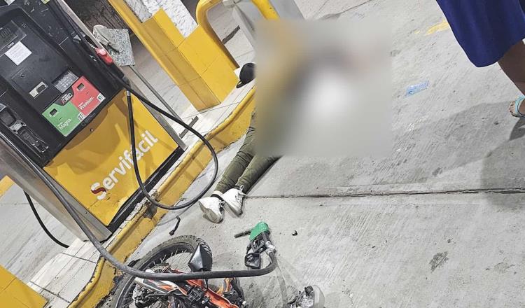 Fallece motociclista tras impactar contra una gasolinera en Paraíso