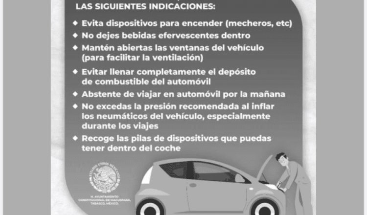 Emiten recomendaciones para evitar incendios de vehículos durante la temporada de calor