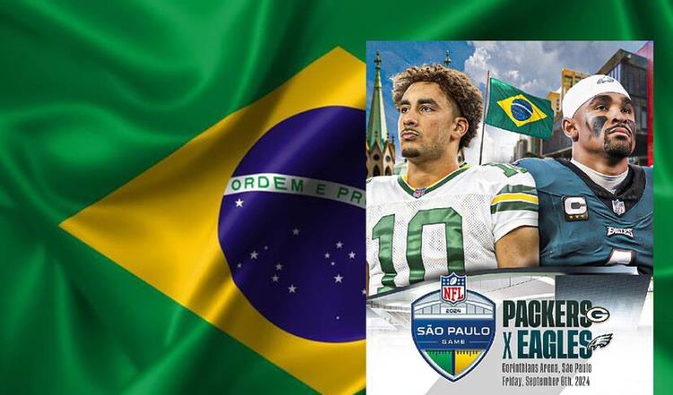 Green Bay Packers Vs Philadelphia Eagles en juego de NFL en Brasil